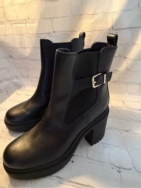 ✨Calvin Klein Fayth Wedge Ankle Boots – Black  Size 10 Retail $179 NWOT
